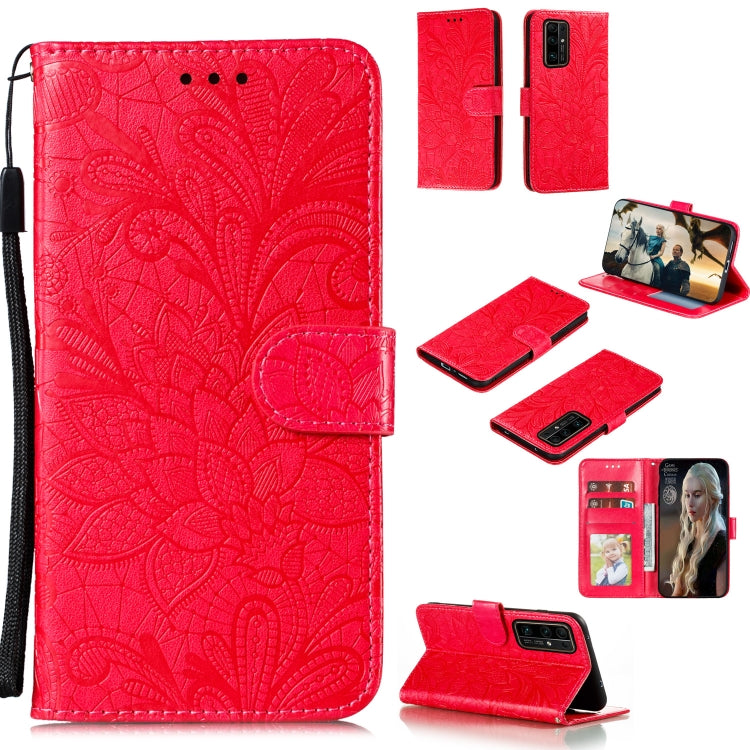 Lace Flower Embossing Pattern Horizontal Flip Leather Case , with Holder & Card Slots & Wallet & Photo Frame & Lanyard, For Huawei P40 Pro Plus, For Huawei Honor 30, For Huawei Honor 30 Pro, For Huawei Honor 30S