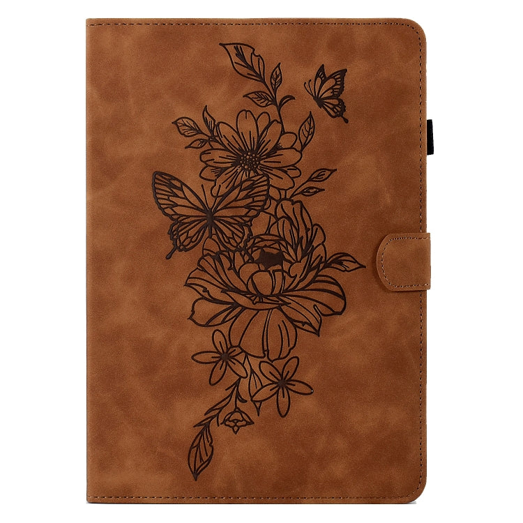 Peony Butterfly Embossed Leather Smart Tablet Case, For Amazon Kindle 11th 2024 / 2022, For Amazon Kindle Fire HD10 2021, For Amazon Kindle Fire HD8 2022, For Amazon Kindle Fire HD8 2018/2017/2016