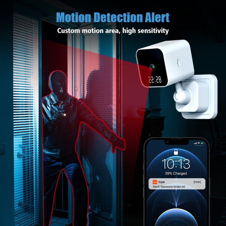 DP27 1080P Clock Plug Card WiFi Camera, Support Two-way Voice Intercom & Mobile Monitoring, US Plug, EU Plug