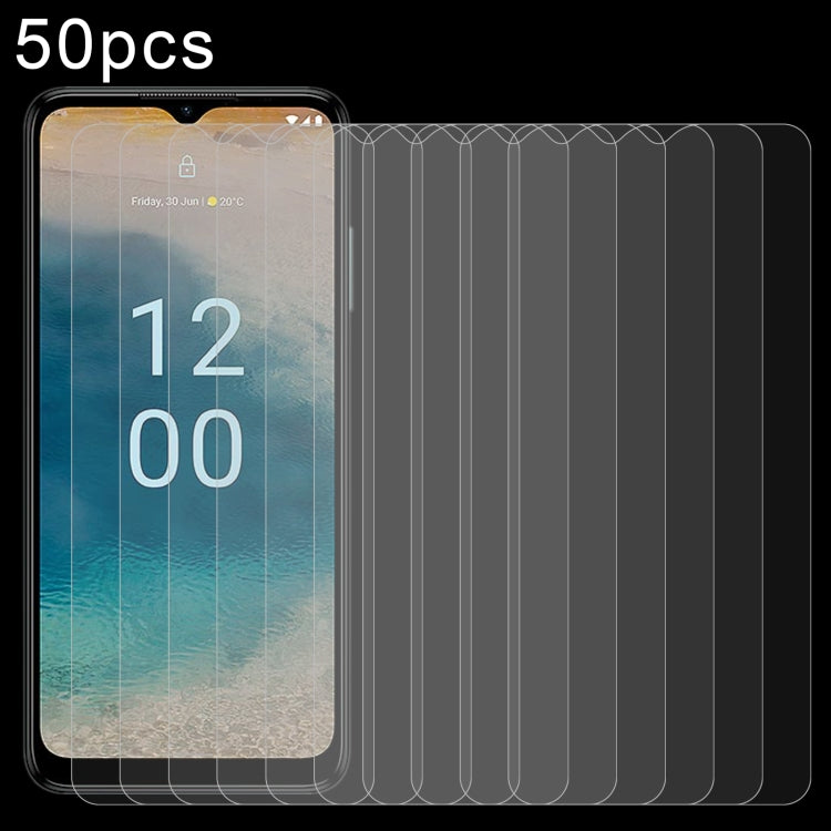50 PCS 0.26mm 9H 2.5D Tempered Glass Film, For Nokia G22 / C32, For TCL 40 X(50 PCS), For TCL 40 XL(50 PCS), For TCL 40 XE(50 PCS)