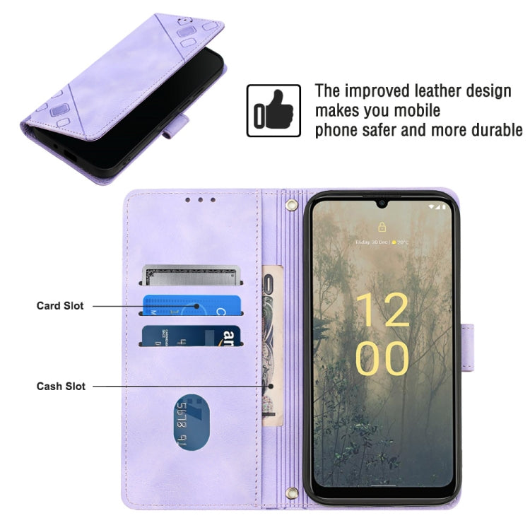 Skin-feel Embossed Leather Phone Case, For Nokia C31, For Nokia C100, For Nokia C200, For Nokia G21 / G11
