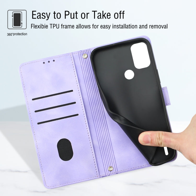 Skin-feel Embossed Leather Phone Case, For Nokia C31, For Nokia C100, For Nokia C200, For Nokia G21 / G11