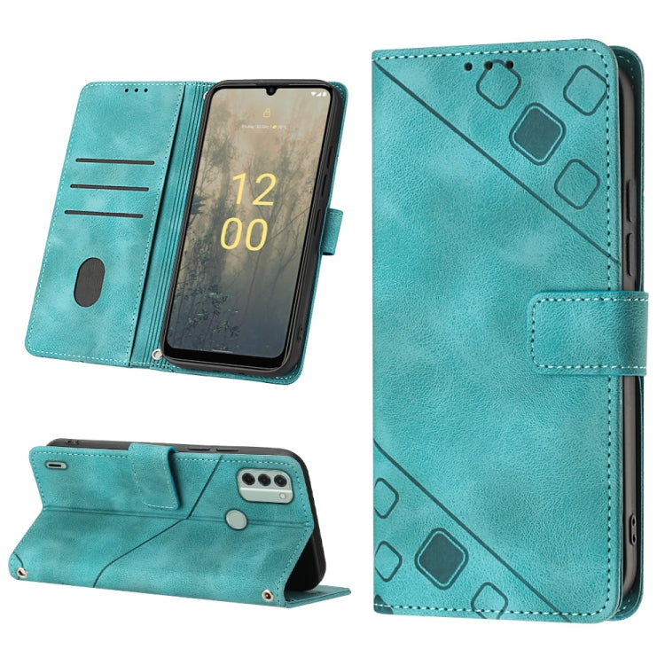 Skin-feel Embossed Leather Phone Case, For Nokia C31, For Nokia C100, For Nokia C200, For Nokia G21 / G11