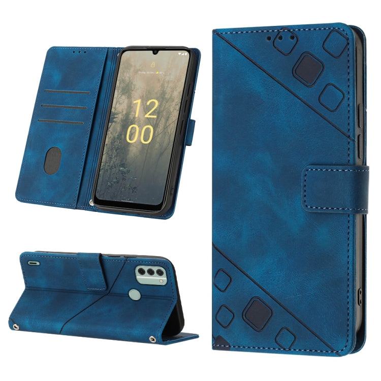 Skin-feel Embossed Leather Phone Case, For Nokia C31, For Nokia C100, For Nokia C200, For Nokia G21 / G11