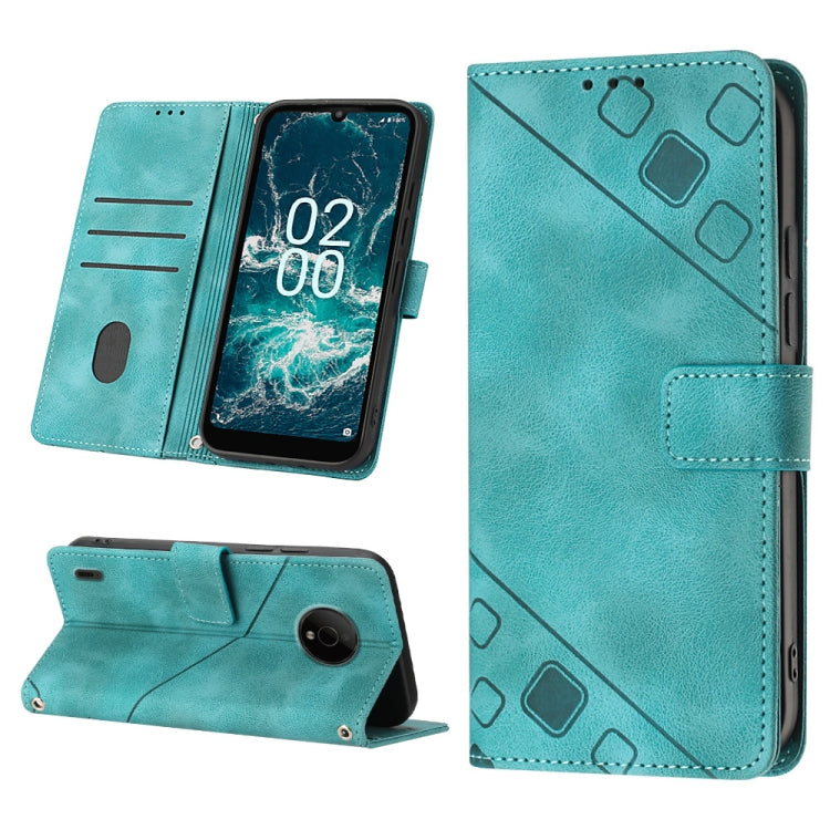 Skin-feel Embossed Leather Phone Case, For Nokia C31, For Nokia C100, For Nokia C200, For Nokia G21 / G11
