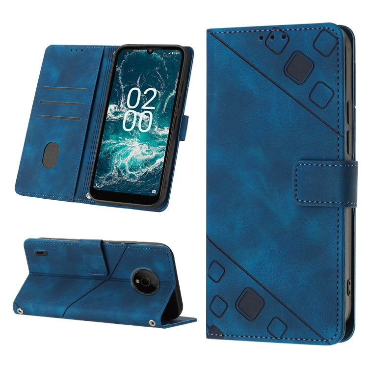 Skin-feel Embossed Leather Phone Case, For Nokia C31, For Nokia C100, For Nokia C200, For Nokia G21 / G11