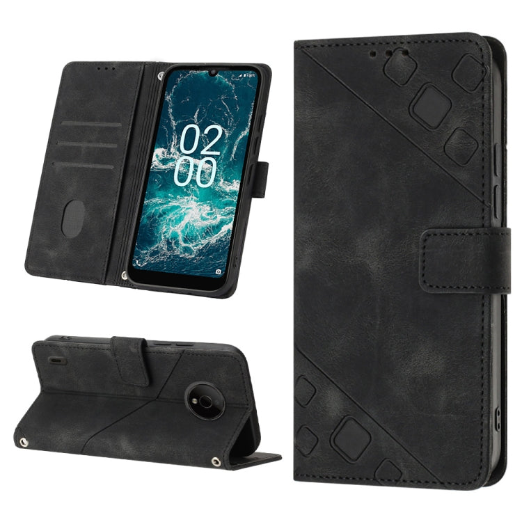 Skin-feel Embossed Leather Phone Case, For Nokia C31, For Nokia C100, For Nokia C200, For Nokia G21 / G11