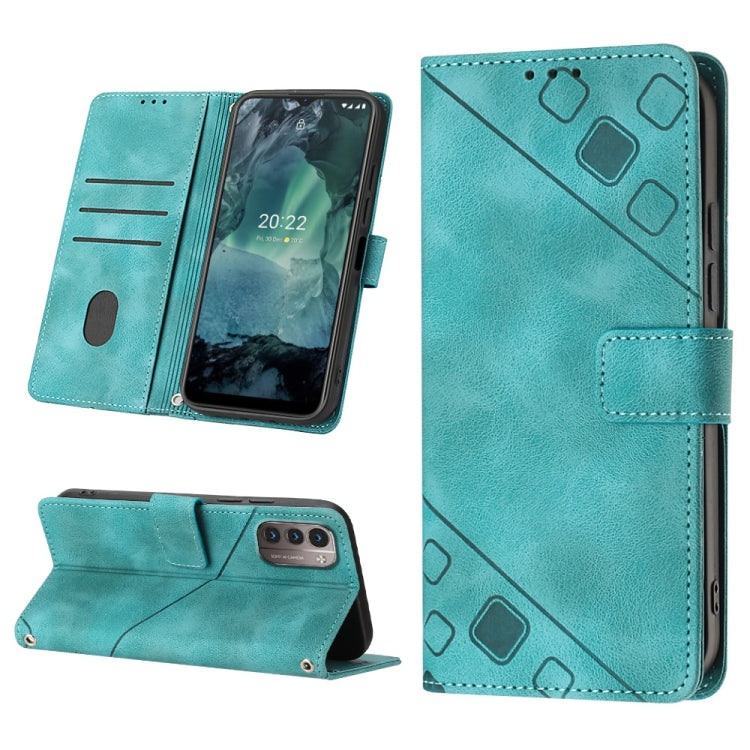 Skin-feel Embossed Leather Phone Case, For Nokia C31, For Nokia C100, For Nokia C200, For Nokia G21 / G11