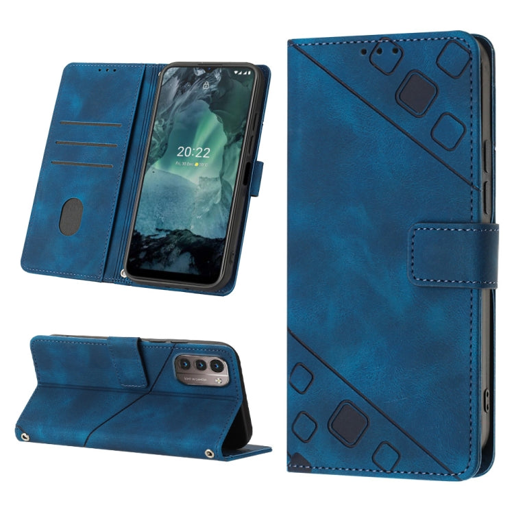 Skin-feel Embossed Leather Phone Case, For Nokia C31, For Nokia C100, For Nokia C200, For Nokia G21 / G11