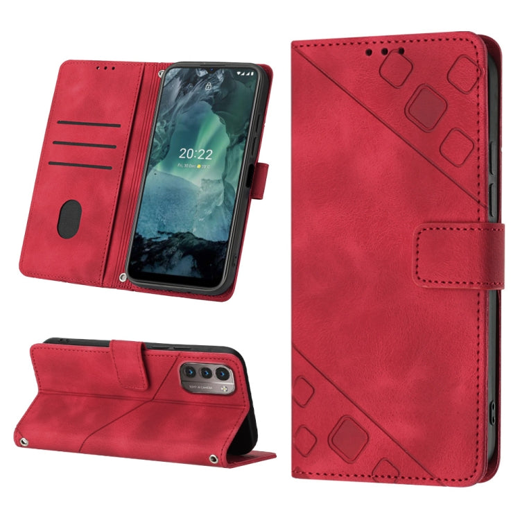 Skin-feel Embossed Leather Phone Case, For Nokia C31, For Nokia C100, For Nokia C200, For Nokia G21 / G11