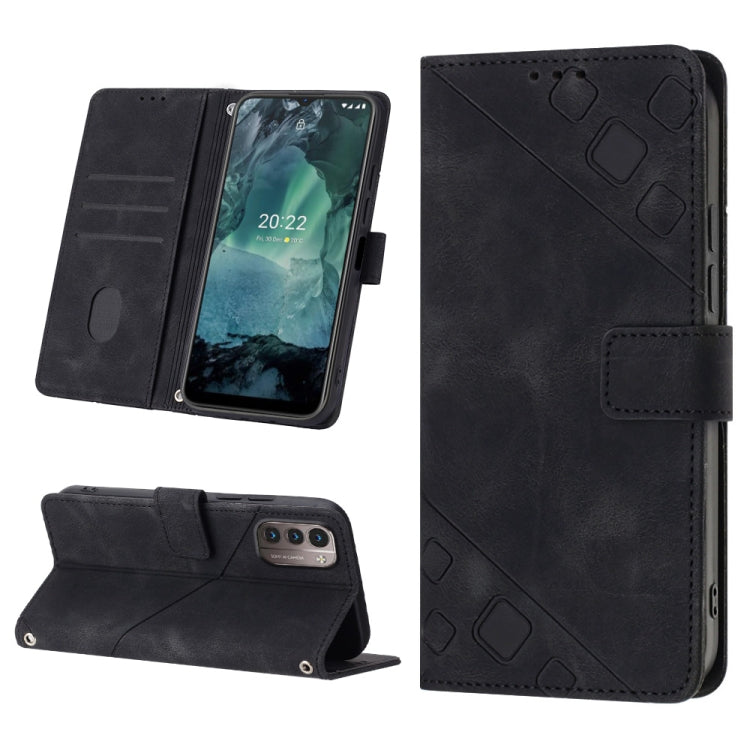 Skin-feel Embossed Leather Phone Case, For Nokia C31, For Nokia C100, For Nokia C200, For Nokia G21 / G11