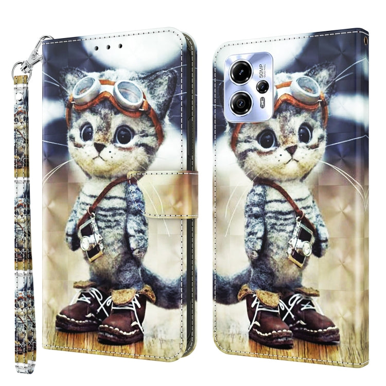3D Painted Leather Phone Case, For Motorola Moto E13, For Motorola Moto G13 / G23