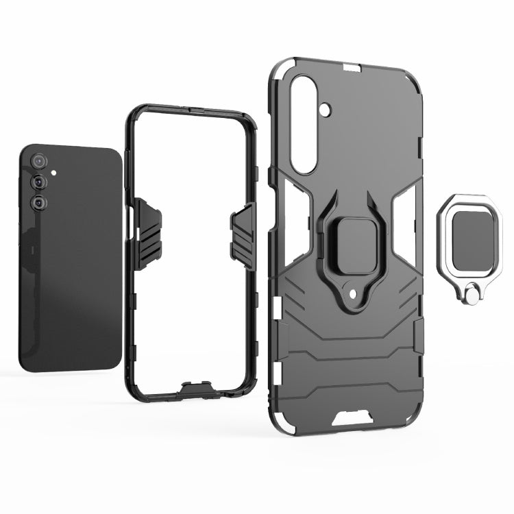 PC + TPU Shockproof Protective Phone Case with Magnetic Ring Holder, For Samsung Galaxy A24 5G / A24 4G