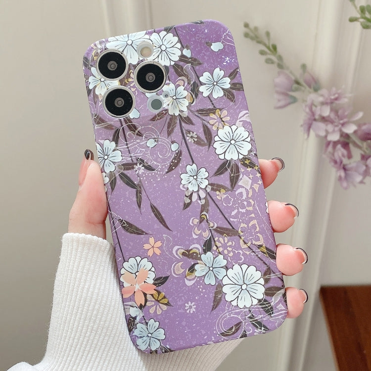 Water Sticker Flower Pattern PC Phone Case, For iPhone 11 Pro Max, For iPhone 11 Pro
