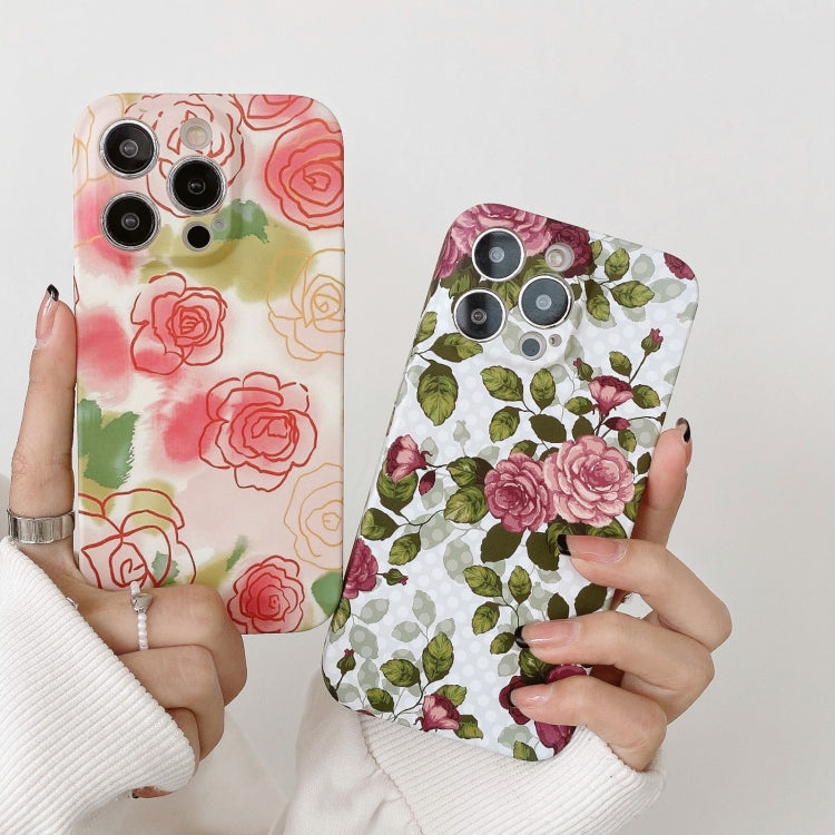 Water Sticker Flower Pattern PC Phone Case, For iPhone 11 Pro Max, For iPhone 11 Pro