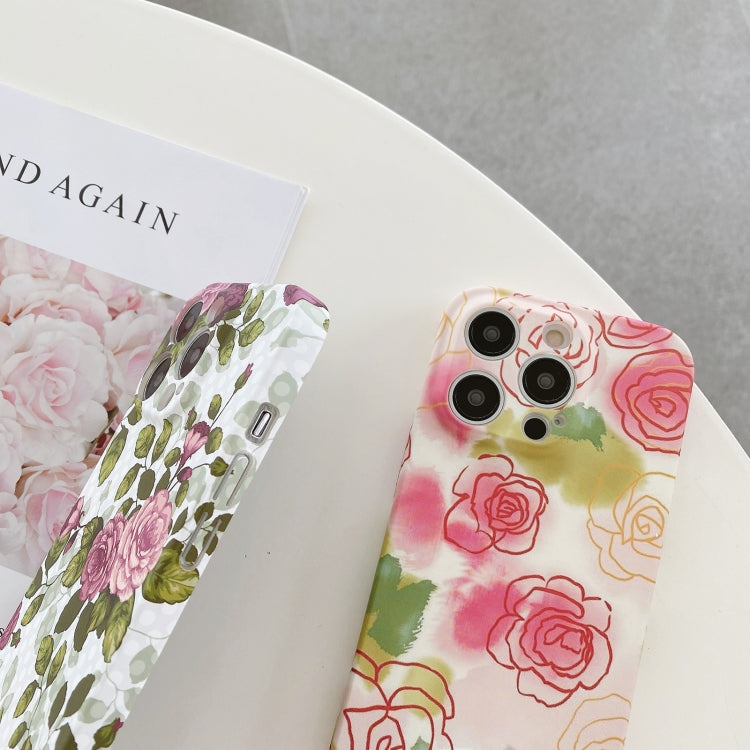 Water Sticker Flower Pattern PC Phone Case, For iPhone 11 Pro Max, For iPhone 11 Pro