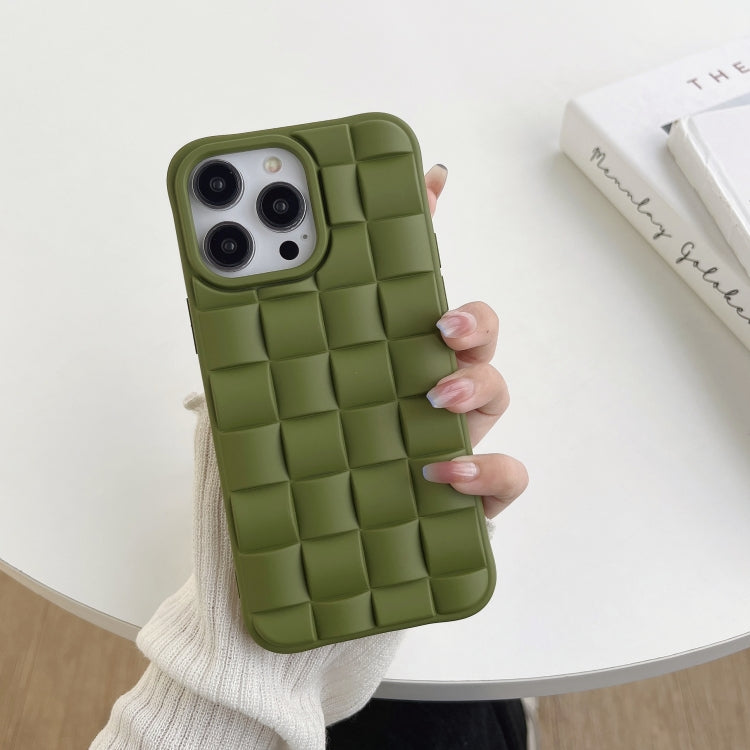 3D Cube Weave Texture Skin Feel Phone Case, For iPhone 14 Pro