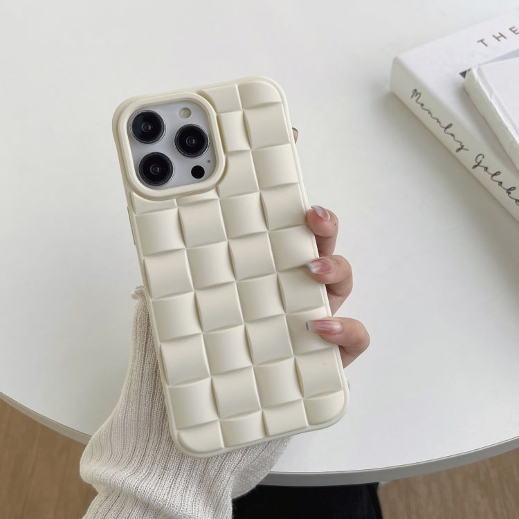 3D Cube Weave Texture Skin Feel Phone Case, For iPhone 14 Pro
