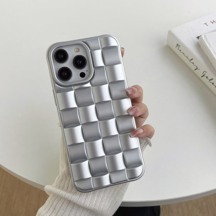 3D Cube Weave Texture Skin Feel Phone Case, For iPhone 14 Pro