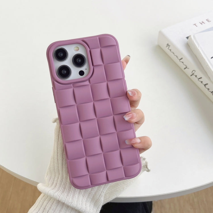 3D Cube Weave Texture Skin Feel Phone Case, For iPhone 14 Pro