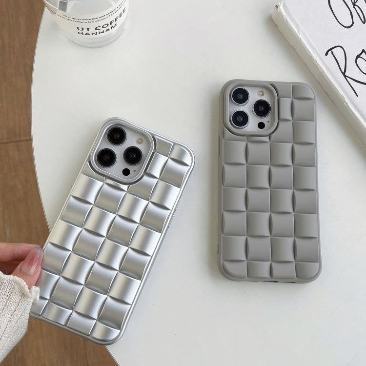 3D Cube Weave Texture Skin Feel Phone Case, For iPhone 14 Pro
