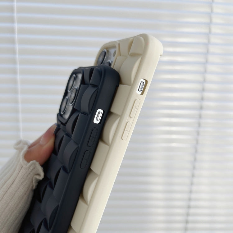 3D Cube Weave Texture Skin Feel Phone Case, For iPhone 14 Pro