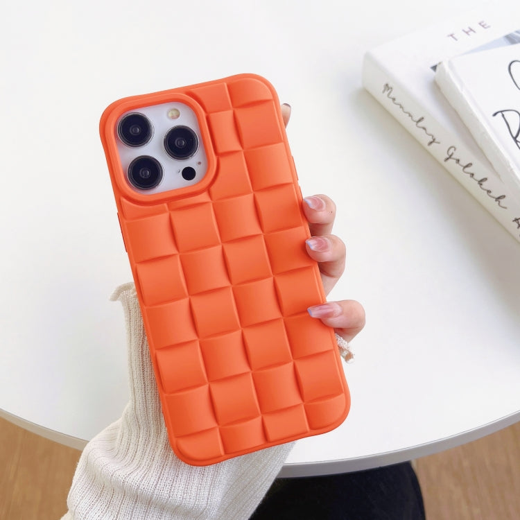 3D Cube Weave Texture Skin Feel Phone Case, For iPhone 14 Plus