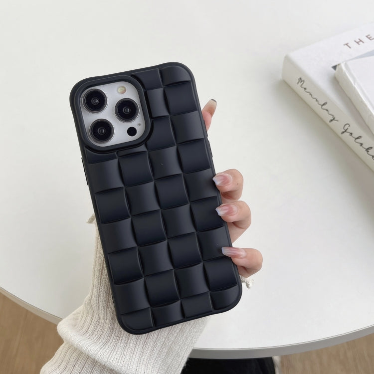 3D Cube Weave Texture Skin Feel Phone Case, For iPhone 14 Plus