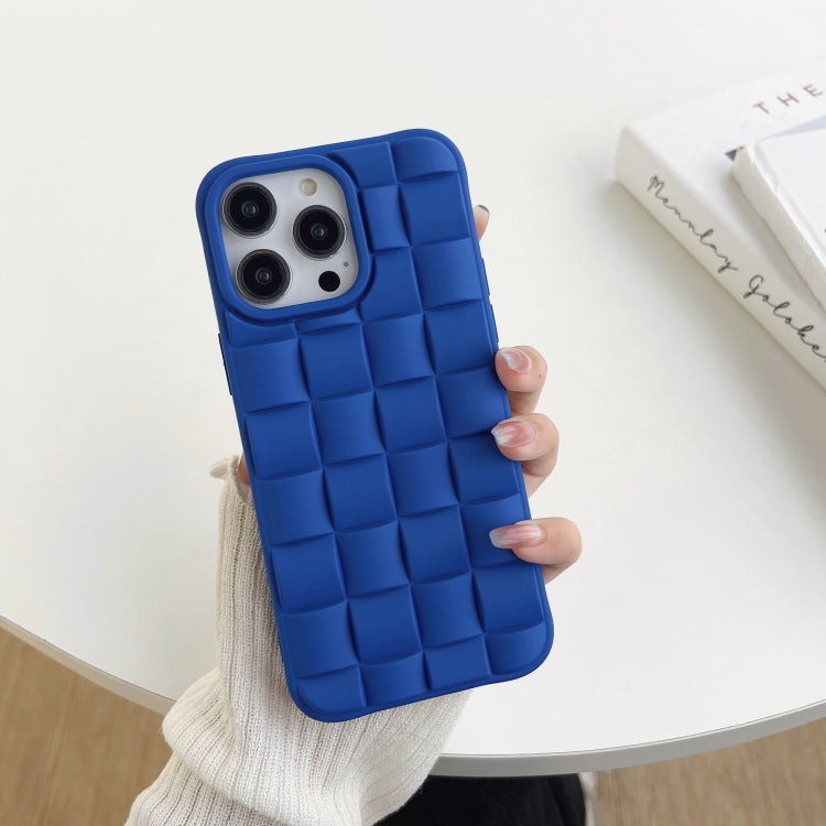 3D Cube Weave Texture Skin Feel Phone Case, For iPhone 14 Plus