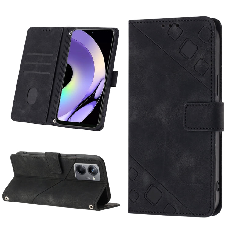 Skin-feel Embossed Leather Phone Case, For Realme 10 Pro, For Realme C11, For Realme C33, For Realme GT2 Explorer Master