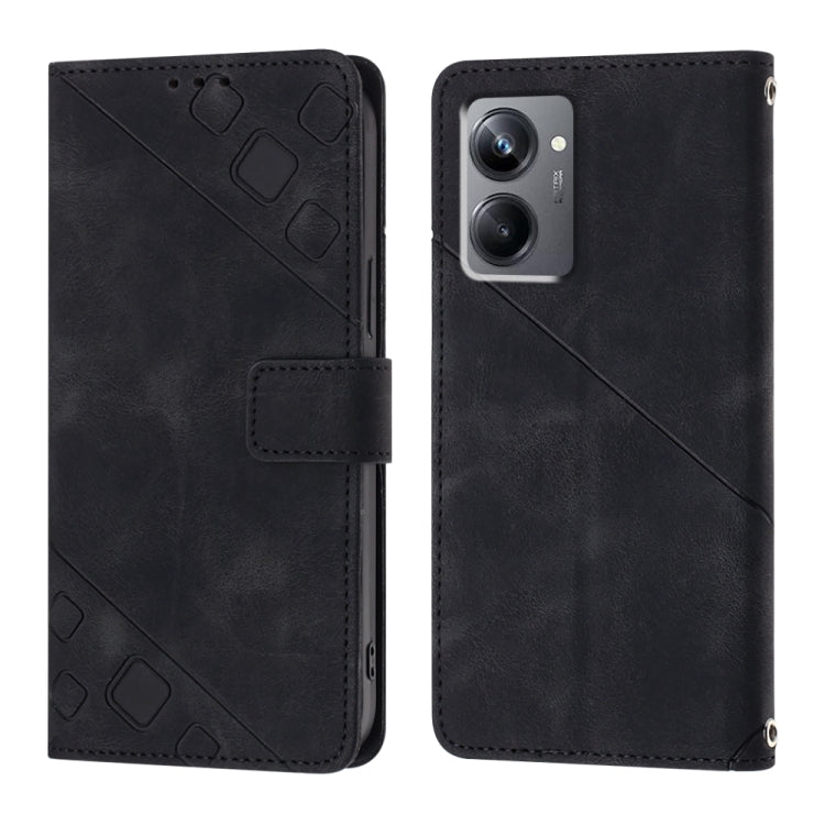 Skin-feel Embossed Leather Phone Case, For Realme 10 Pro, For Realme C11, For Realme C33, For Realme GT2 Explorer Master