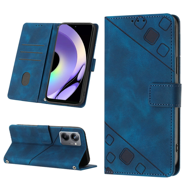 Skin-feel Embossed Leather Phone Case, For Realme 10 Pro, For Realme C11, For Realme C33, For Realme GT2 Explorer Master