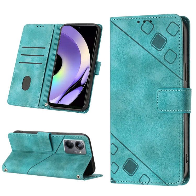 Skin-feel Embossed Leather Phone Case, For Realme 10 Pro, For Realme C11, For Realme C33, For Realme GT2 Explorer Master