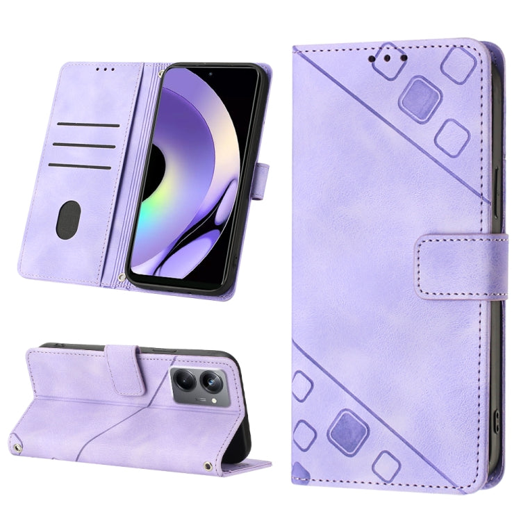 Skin-feel Embossed Leather Phone Case, For Realme 10 Pro, For Realme C11, For Realme C33, For Realme GT2 Explorer Master