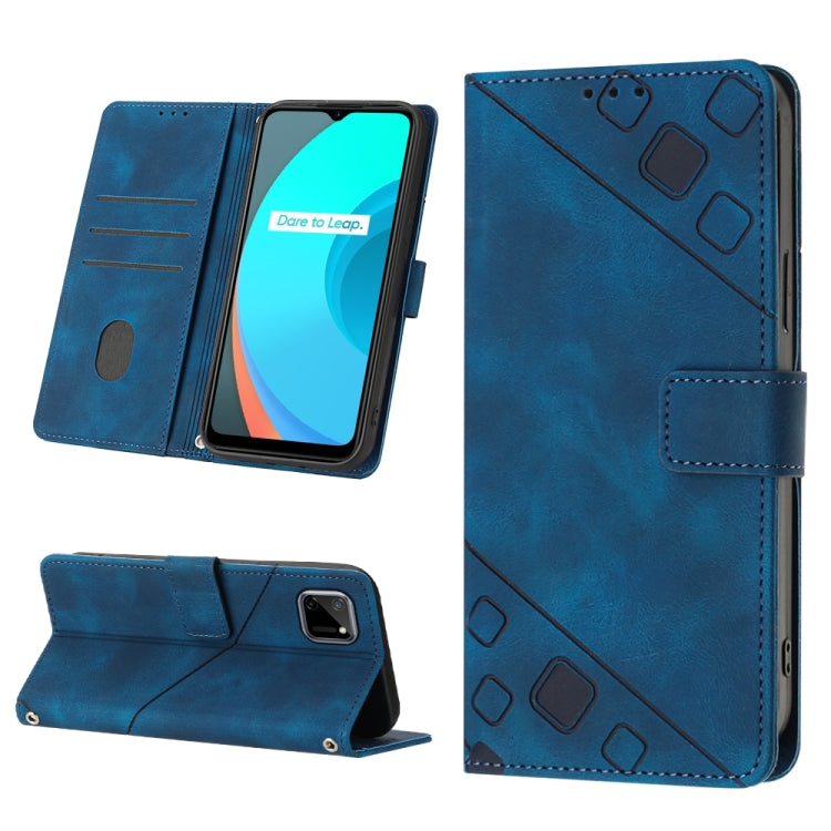 Skin-feel Embossed Leather Phone Case, For Realme 10 Pro, For Realme C11, For Realme C33, For Realme GT2 Explorer Master