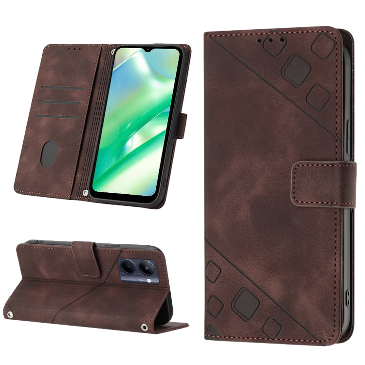 Skin-feel Embossed Leather Phone Case, For Realme 10 Pro, For Realme C11, For Realme C33, For Realme GT2 Explorer Master