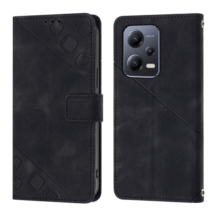 Skin-feel Embossed Leather Phone Case, For Xiaomi Poco X5 5G, For Xiaomi Poco X5 Pro 5G / Redmi Note 12 Pro Speed, For Sony XPreia ACE  III, For Sony XPreia 5 IV