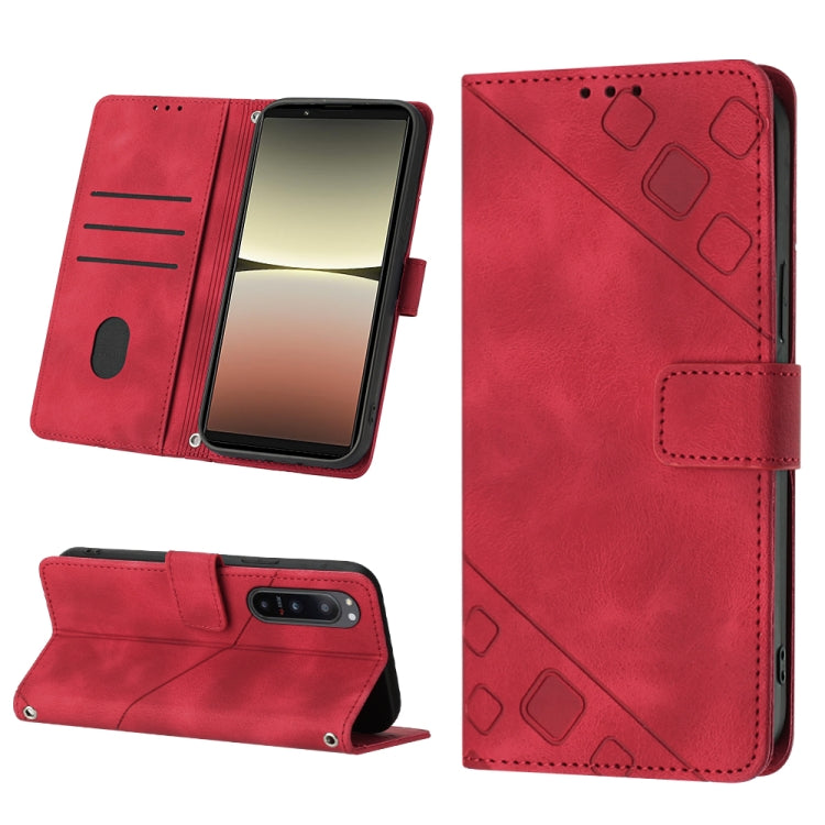 Skin-feel Embossed Leather Phone Case, For Xiaomi Poco X5 5G, For Xiaomi Poco X5 Pro 5G / Redmi Note 12 Pro Speed, For Sony XPreia ACE  III, For Sony XPreia 5 IV