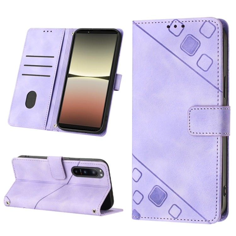 Skin-feel Embossed Leather Phone Case, For Xiaomi Poco X5 5G, For Xiaomi Poco X5 Pro 5G / Redmi Note 12 Pro Speed, For Sony XPreia ACE  III, For Sony XPreia 5 IV