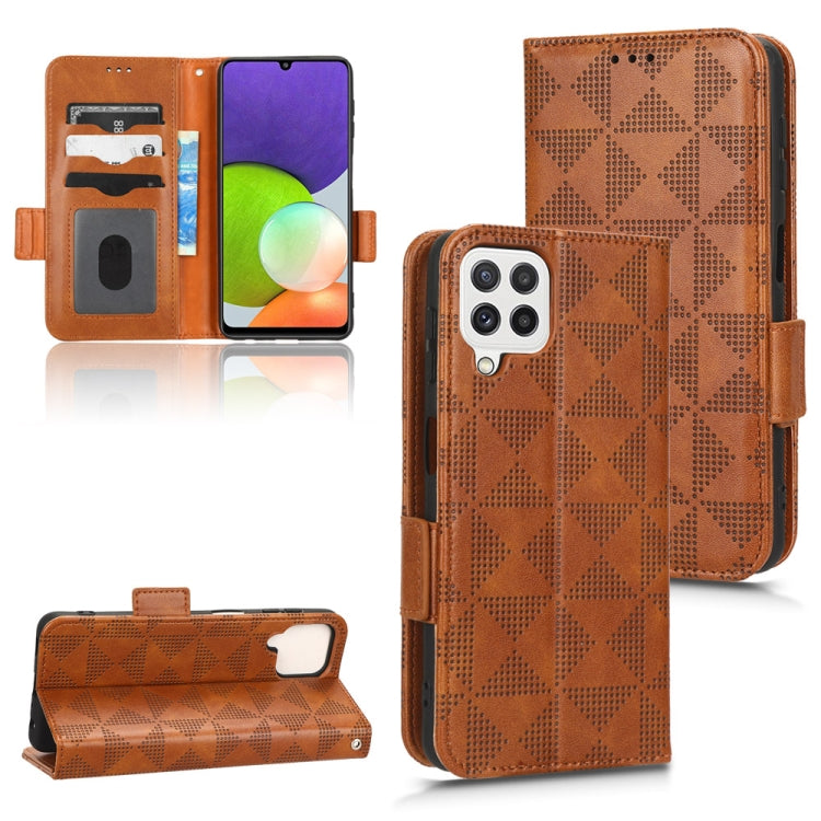 Symmetrical Triangle Leather Phone Case, For Samsung Galaxy A12 / M12, For Samsung Galaxy A13 4G, For Samsung Galaxy A13 5G, For Samsung Galaxy A14 4G