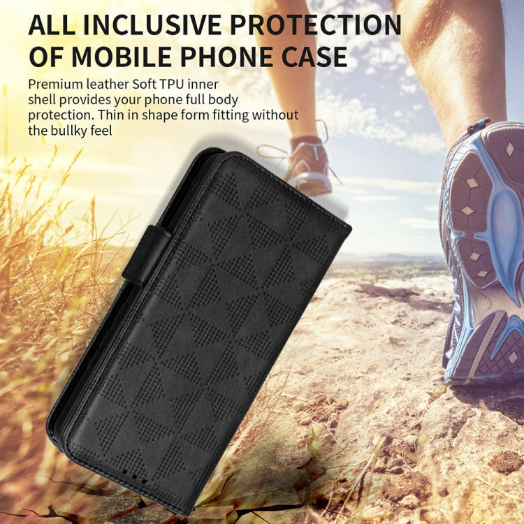 Symmetrical Triangle Leather Phone Case, For Samsung Galaxy A12 / M12, For Samsung Galaxy A13 4G, For Samsung Galaxy A13 5G, For Samsung Galaxy A14 4G