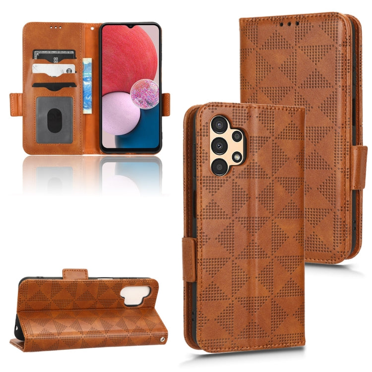 Symmetrical Triangle Leather Phone Case, For Samsung Galaxy A12 / M12, For Samsung Galaxy A13 4G, For Samsung Galaxy A13 5G, For Samsung Galaxy A14 4G