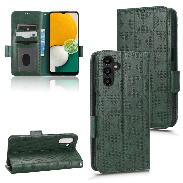 Symmetrical Triangle Leather Phone Case, For Samsung Galaxy A12 / M12, For Samsung Galaxy A13 4G, For Samsung Galaxy A13 5G, For Samsung Galaxy A14 4G