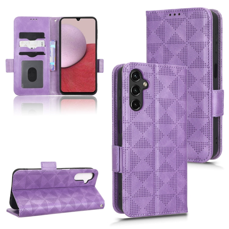 Symmetrical Triangle Leather Phone Case, For Samsung Galaxy A12 / M12, For Samsung Galaxy A13 4G, For Samsung Galaxy A13 5G, For Samsung Galaxy A14 4G