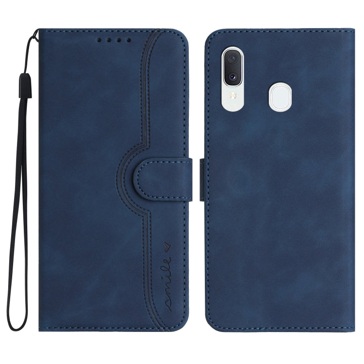 Heart Pattern Skin Feel Leather Phone Case, For Samsung Galaxy A20/A30, For Samsung Galaxy A20e/A10e, For Samsung Galaxy A20s, For Samsung Galaxy A21 EU Version