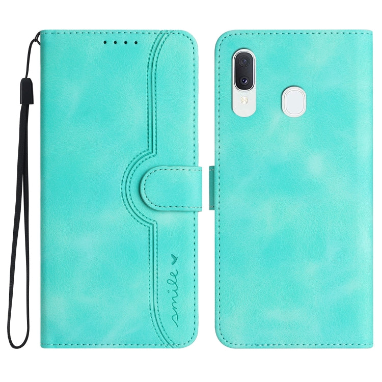 Heart Pattern Skin Feel Leather Phone Case, For Samsung Galaxy A20/A30, For Samsung Galaxy A20e/A10e, For Samsung Galaxy A20s, For Samsung Galaxy A21 EU Version