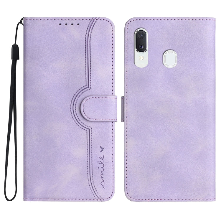 Heart Pattern Skin Feel Leather Phone Case, For Samsung Galaxy A20/A30, For Samsung Galaxy A20e/A10e, For Samsung Galaxy A20s, For Samsung Galaxy A21 EU Version