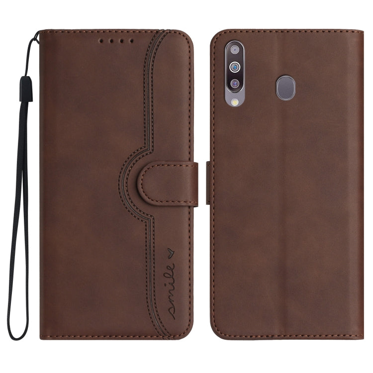 Heart Pattern Skin Feel Leather Phone Case, For Samsung Galaxy A20/A30, For Samsung Galaxy A20e/A10e, For Samsung Galaxy A20s, For Samsung Galaxy A21 EU Version