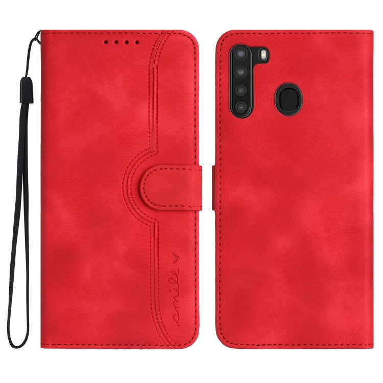 Heart Pattern Skin Feel Leather Phone Case, For Samsung Galaxy A20/A30, For Samsung Galaxy A20e/A10e, For Samsung Galaxy A20s, For Samsung Galaxy A21 EU Version