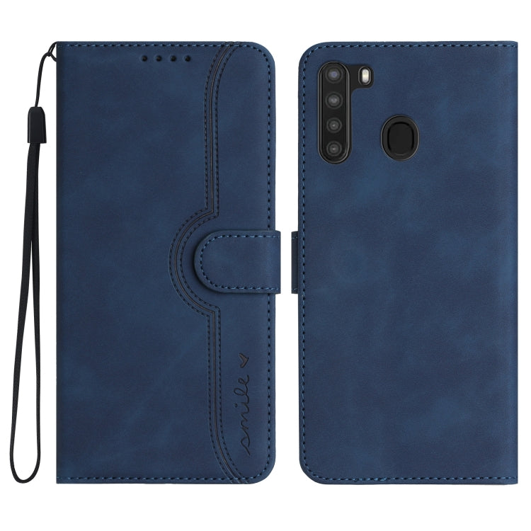Heart Pattern Skin Feel Leather Phone Case, For Samsung Galaxy A20/A30, For Samsung Galaxy A20e/A10e, For Samsung Galaxy A20s, For Samsung Galaxy A21 EU Version